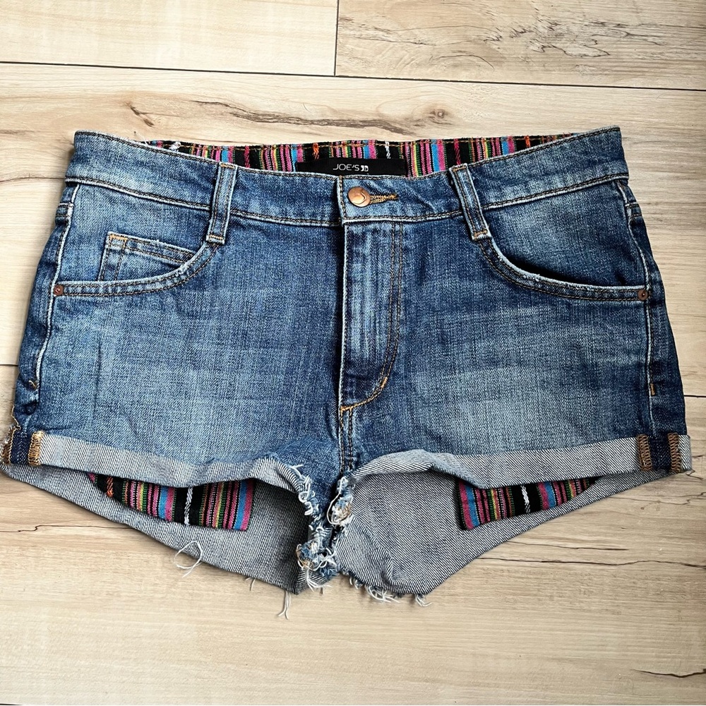 Y2K Joe's Jeans Blue Denim Women micro Shorts size 29